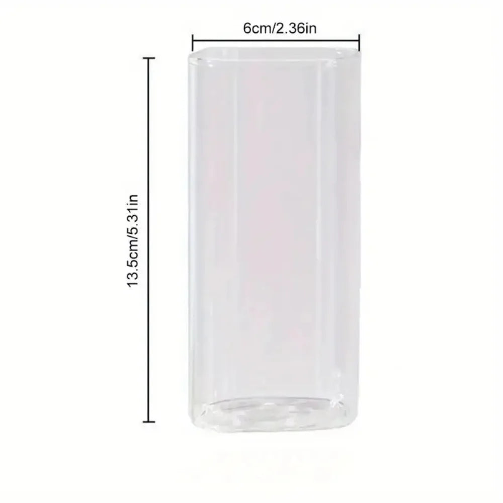 Glass Coffee Mug with Lid & Straw-4