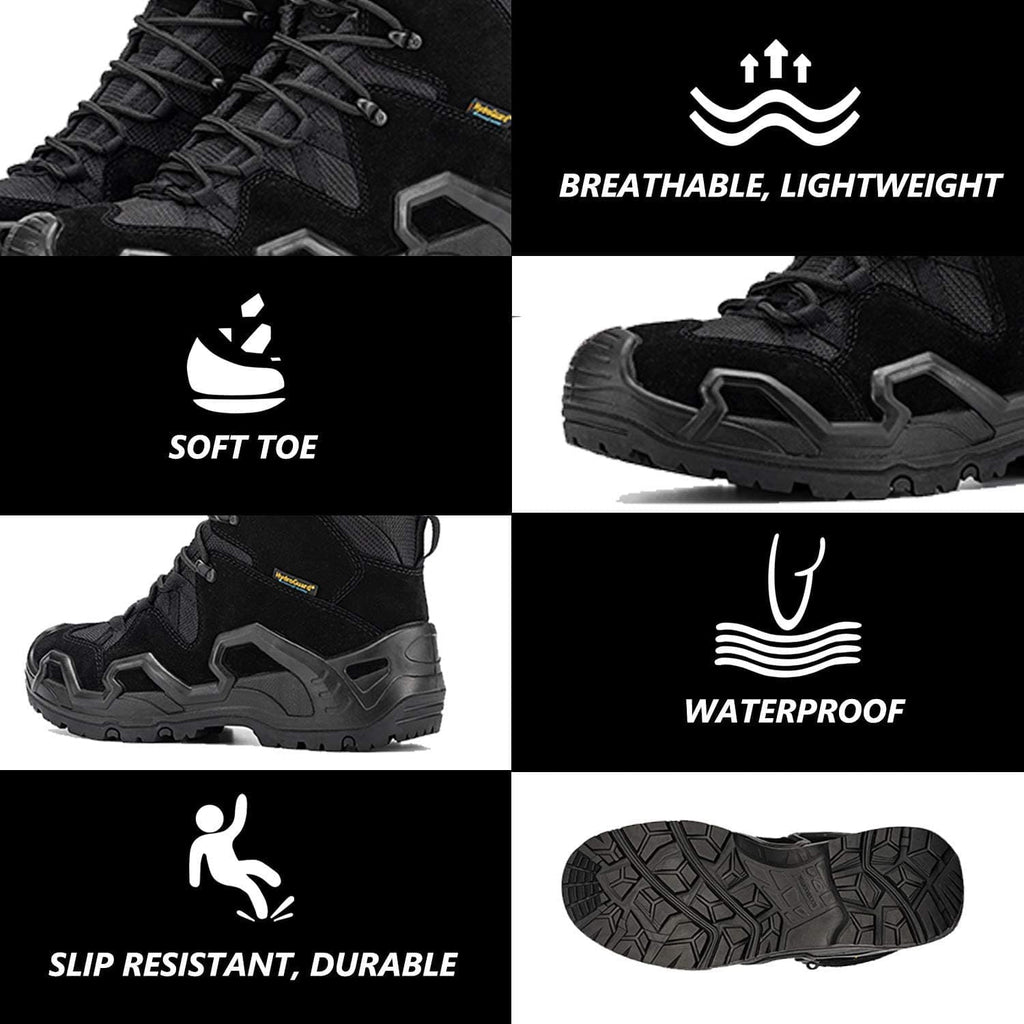 Trekking Waterproof Rubber Outsole Hiking Combat Boots-2