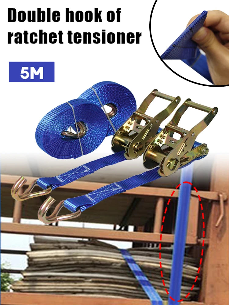 Ratchet Straps 1pc 5Meter Lorry Lashing Handy Straps Thickened Car Strapping Belt Tensioner Binding Strapping Tensioner