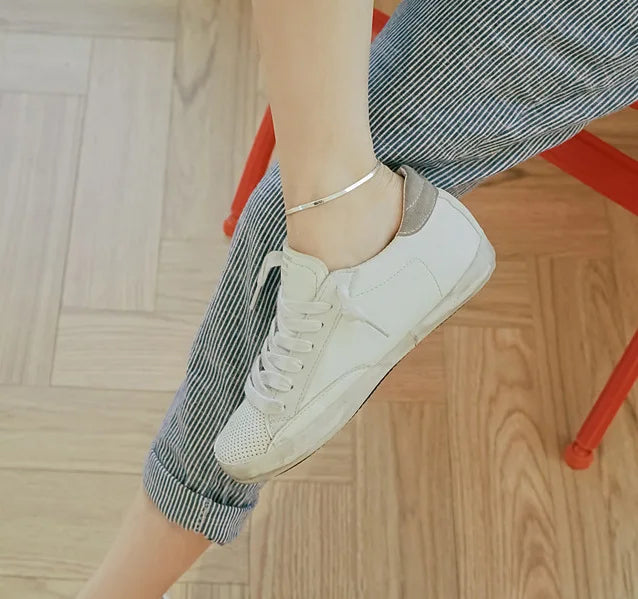 925 Silver Wide Chain Anklet