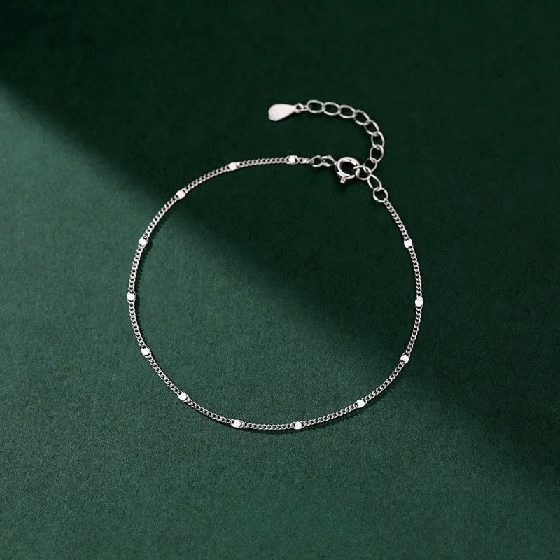 925 Silver Layered Anklet