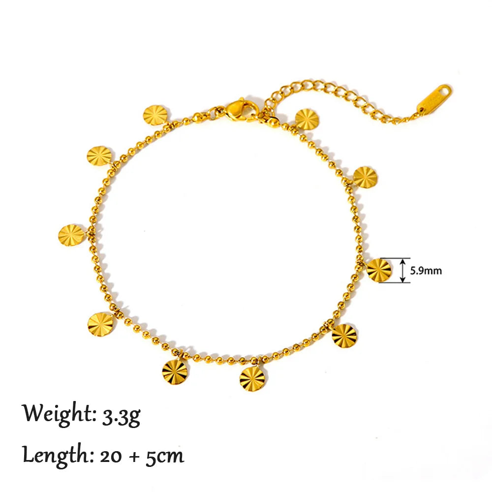 Gold Figaro Chain Anklet