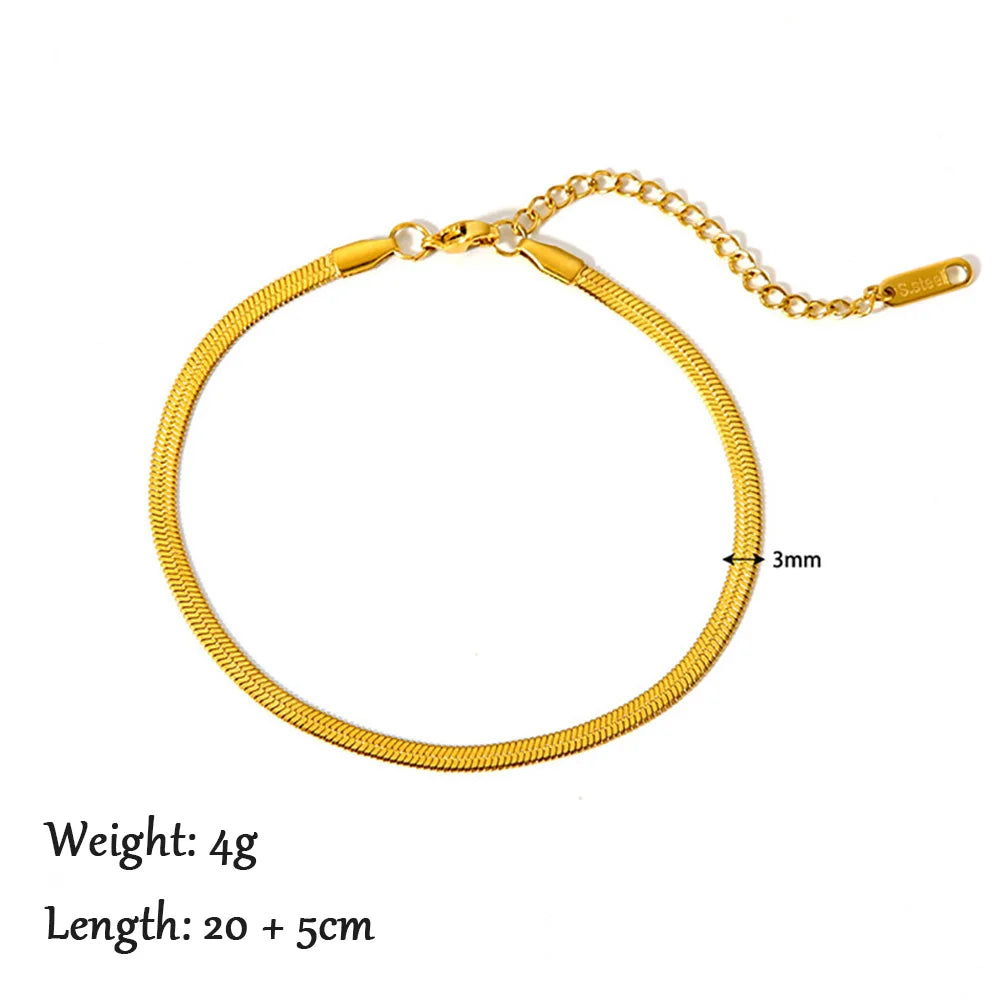 Gold Figaro Chain Anklet