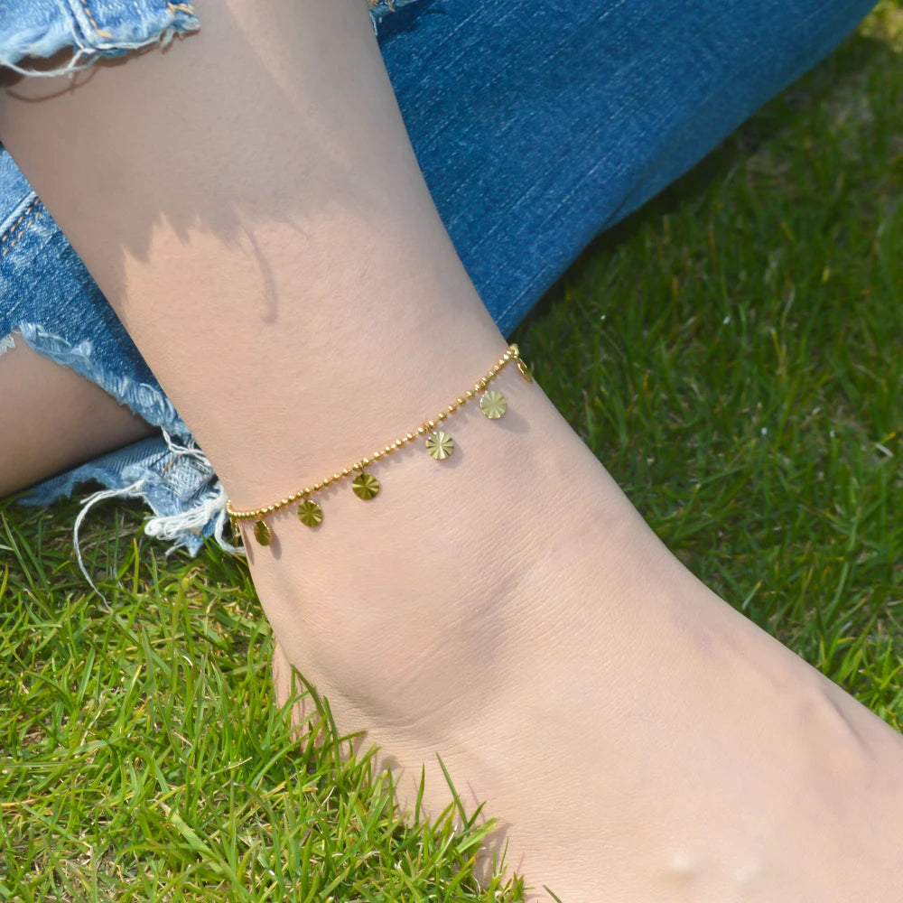 Gold Figaro Chain Anklet