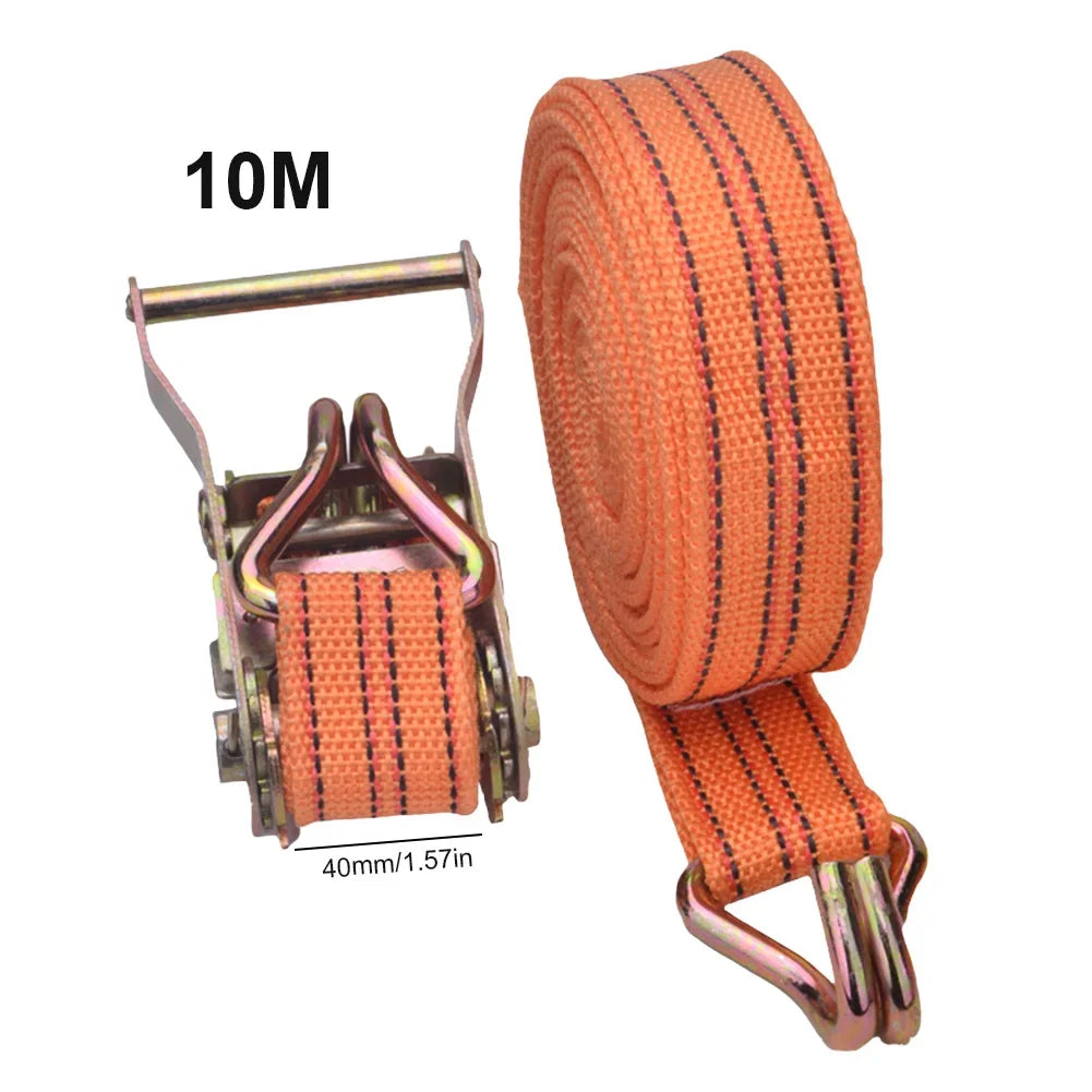 3/6/8/10M Ratchet Straps Tighten Belt Strap Rope Claw Lorry Lashing Handy Straps Load Winch Towing Rope Strapping Belt Tensioner