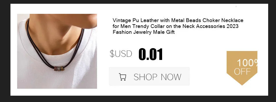 Irregular CCB Beads Chains Short Choker Necklace for Men Trendy Beaded Chains Collar on the Neck 2023 Fashion Jewelry Male Gifts