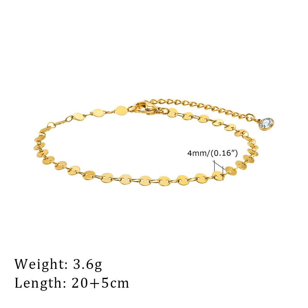 Gold Figaro Chain Anklet