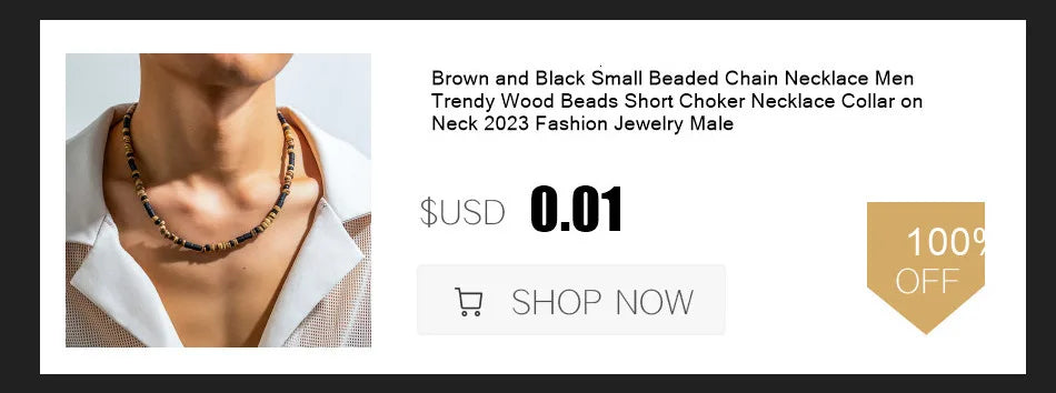 Irregular CCB Beads Chains Short Choker Necklace for Men Trendy Beaded Chains Collar on the Neck 2023 Fashion Jewelry Male Gifts