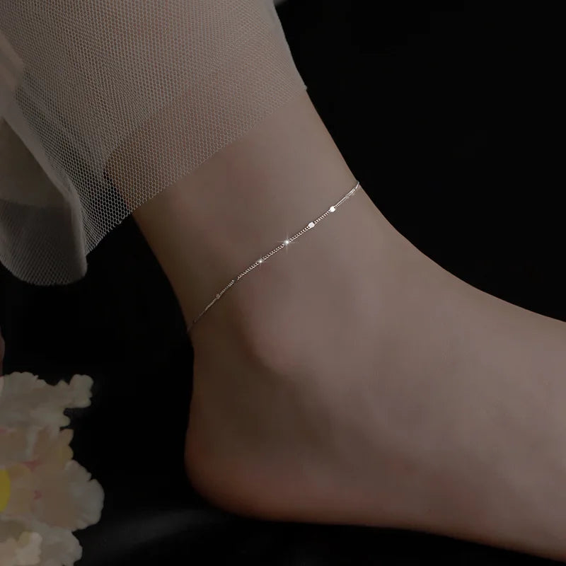 925 Silver Layered Anklet