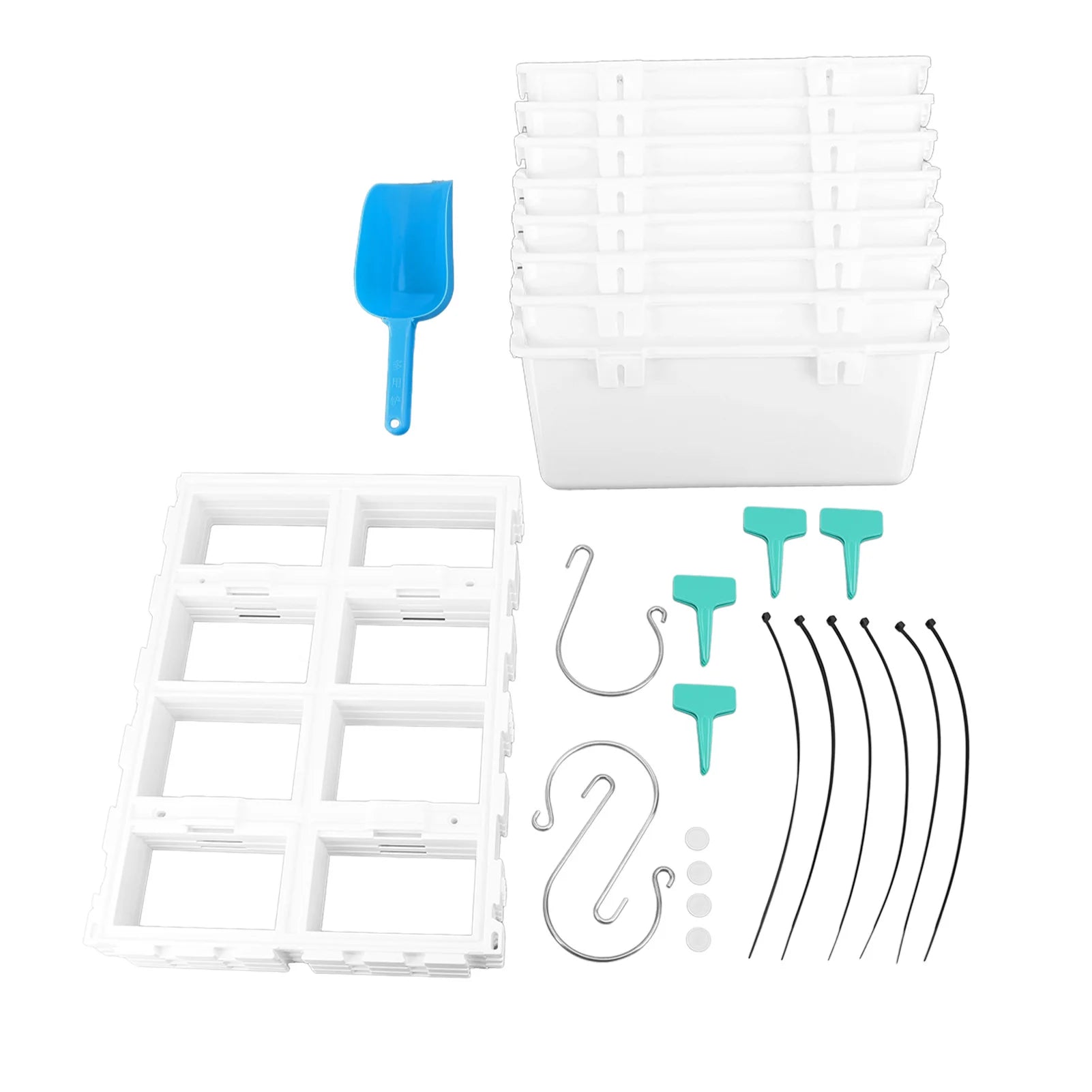 Vertical Garden Bed Vertical Wall Planter PP ABS Wall Mounted Hanging Raised Flower Beds for Balcony Patio Fence Porch Gardening