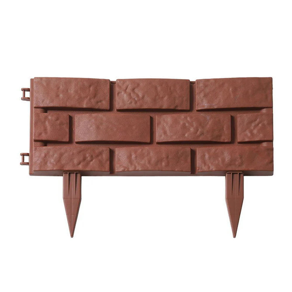 Garden Edging Border DIY Decorative Plant Support Stake Landscaping Edging Stones Brick Effect Outdoor Fence Decorative
