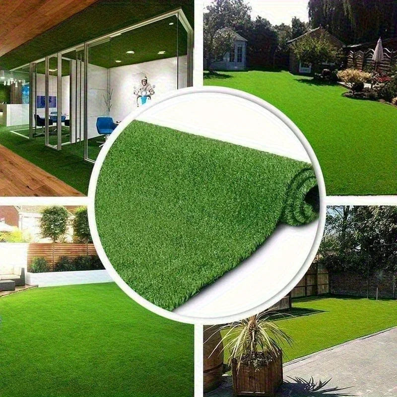 Green Artificial Fake Synthetic Grass Rug Garden Landscape Lawn Carpet Mat Turf