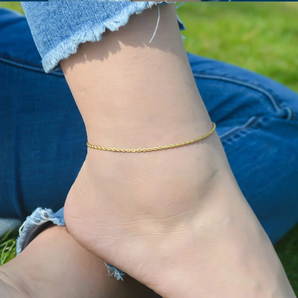 Gold Figaro Chain Anklet