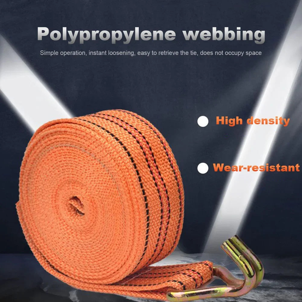 3/6/8/10M Ratchet Straps Tighten Belt Strap Rope Claw Lorry Lashing Handy Straps Load Winch Towing Rope Strapping Belt Tensioner