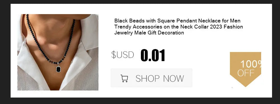 Irregular CCB Beads Chains Short Choker Necklace for Men Trendy Beaded Chains Collar on the Neck 2023 Fashion Jewelry Male Gifts