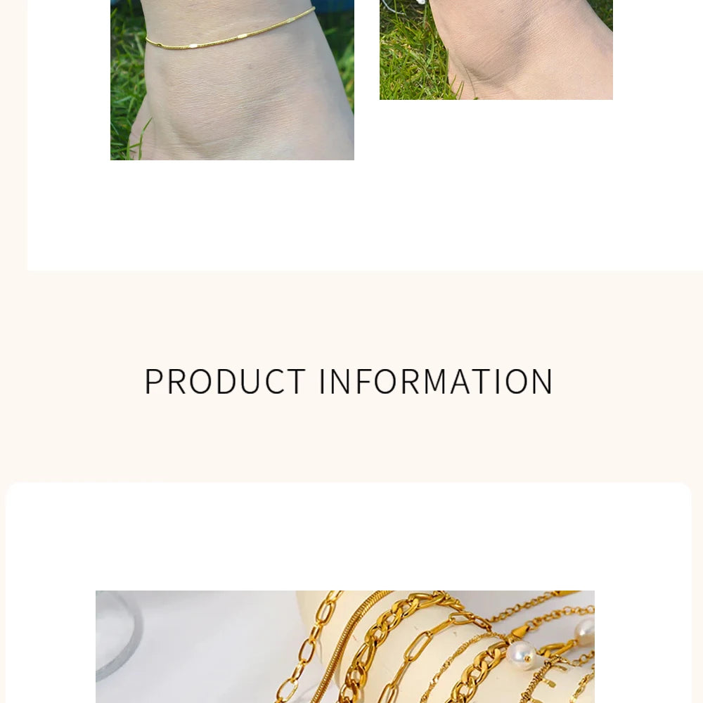 Gold Figaro Chain Anklet