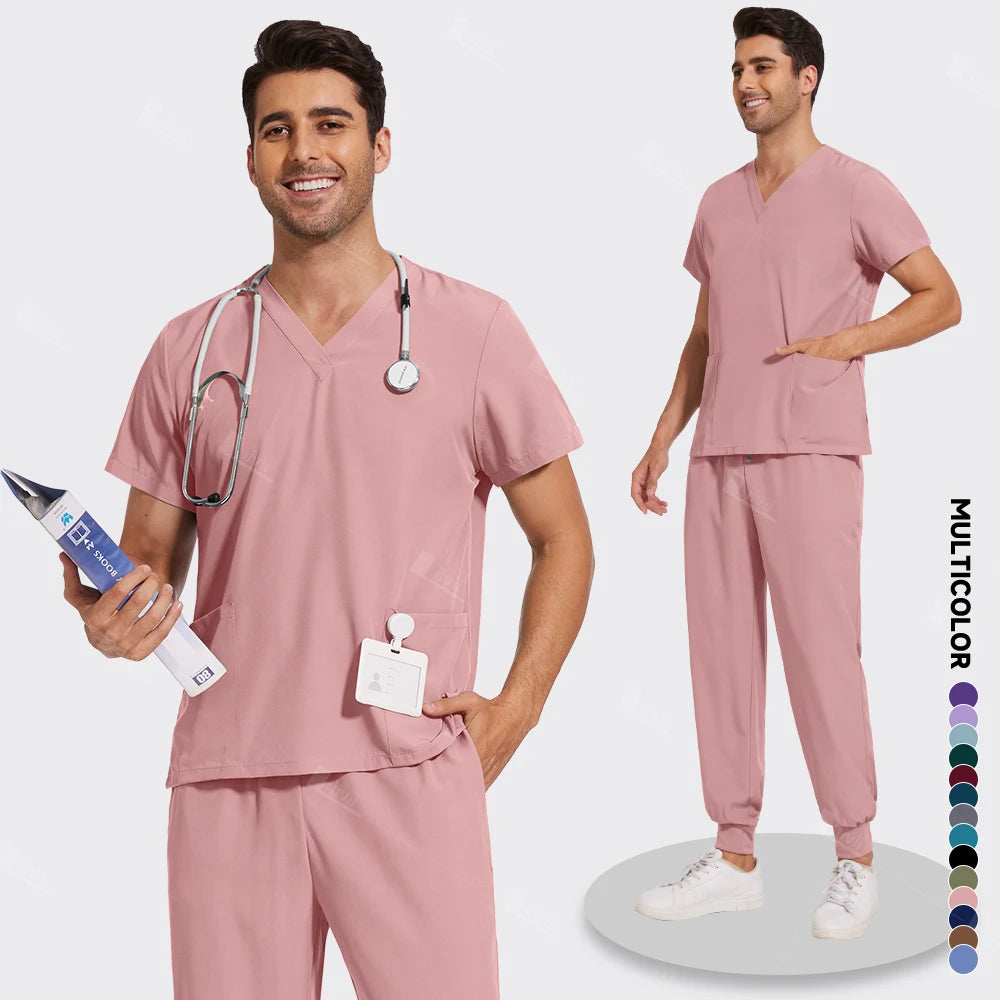 Multicolor Surgery Uniforms Unisex Clinical Clothing Top And Pant Doctor Nurse Uniforms Oral Dental Workwear Medical Scrubs Sets