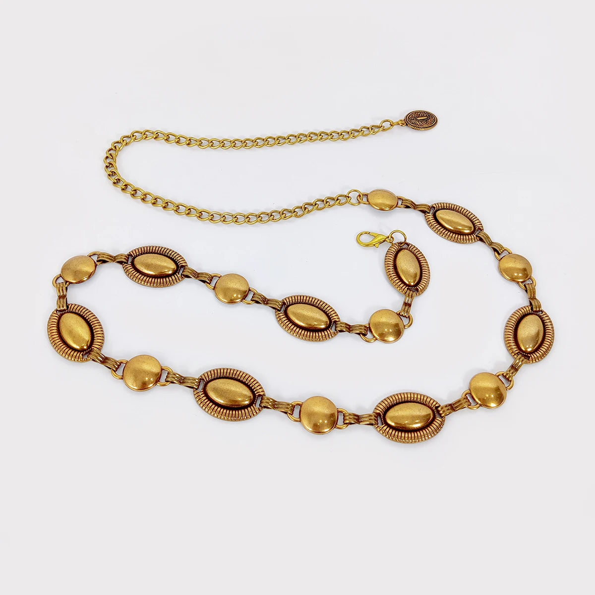 Metal Chain Belts for Women Cowgirl Western Country Chain Belt Adjustable Concho Waistband for Sweaters Dresses Jeans