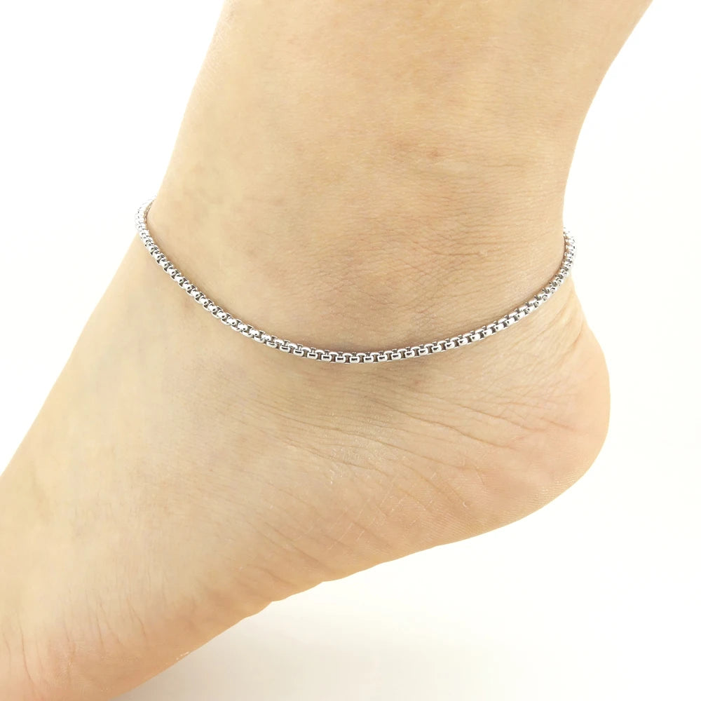 18K Gold Rolo Chain Anklet