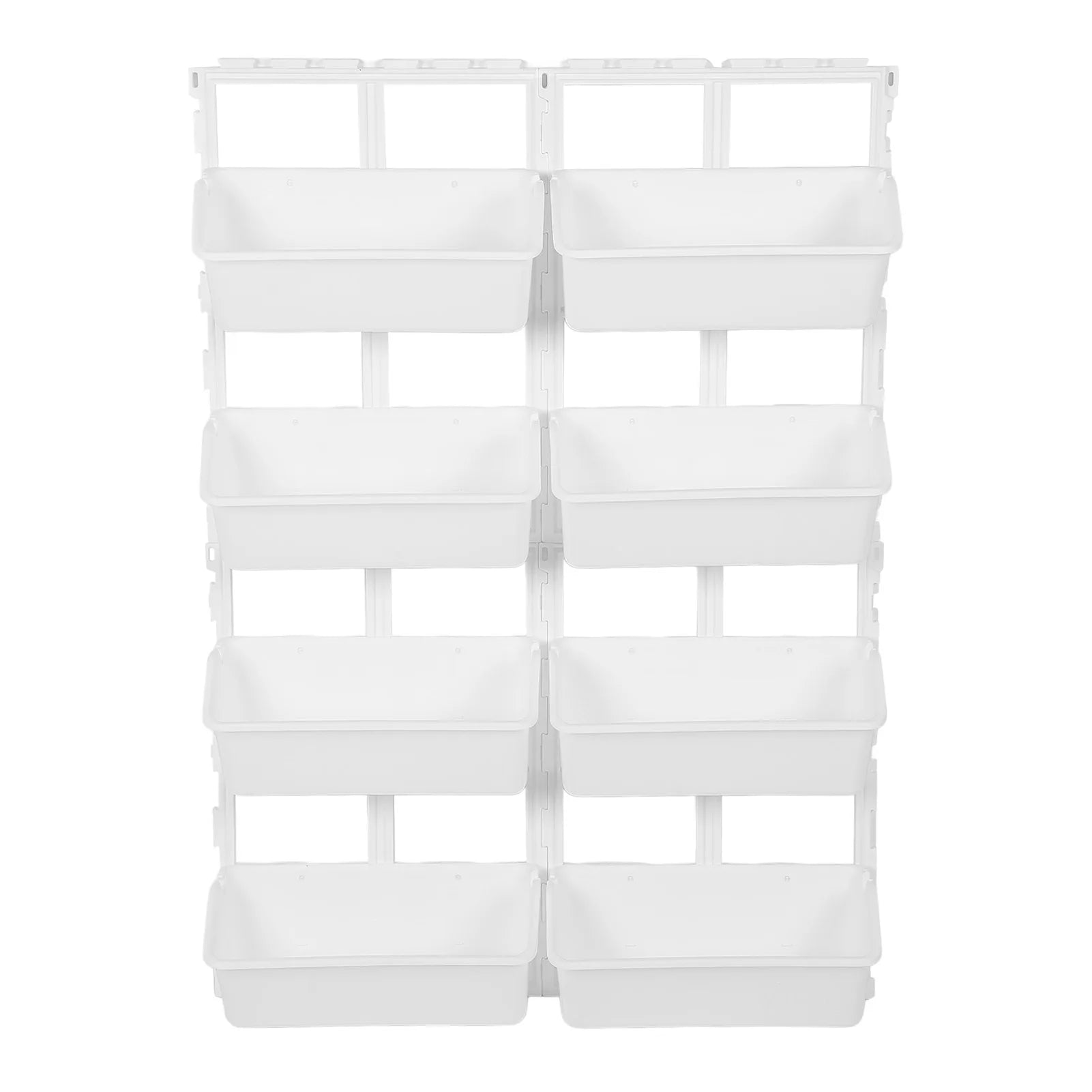 Vertical Garden Bed Vertical Wall Planter PP ABS Wall Mounted Hanging Raised Flower Beds for Balcony Patio Fence Porch Gardening