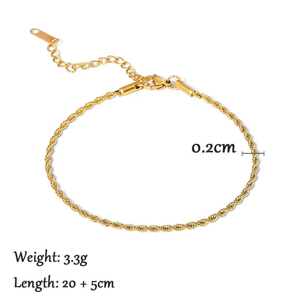 Gold Figaro Chain Anklet