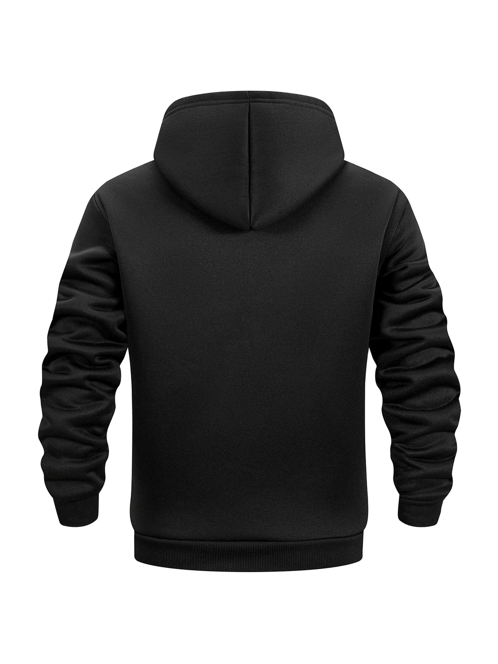 Men's Fleece Hoodies Long Sleeve Sweatshirt Button Design Hooded Sweatshirt for Men Clothing Sportswear Slim Fit Casual Pullover