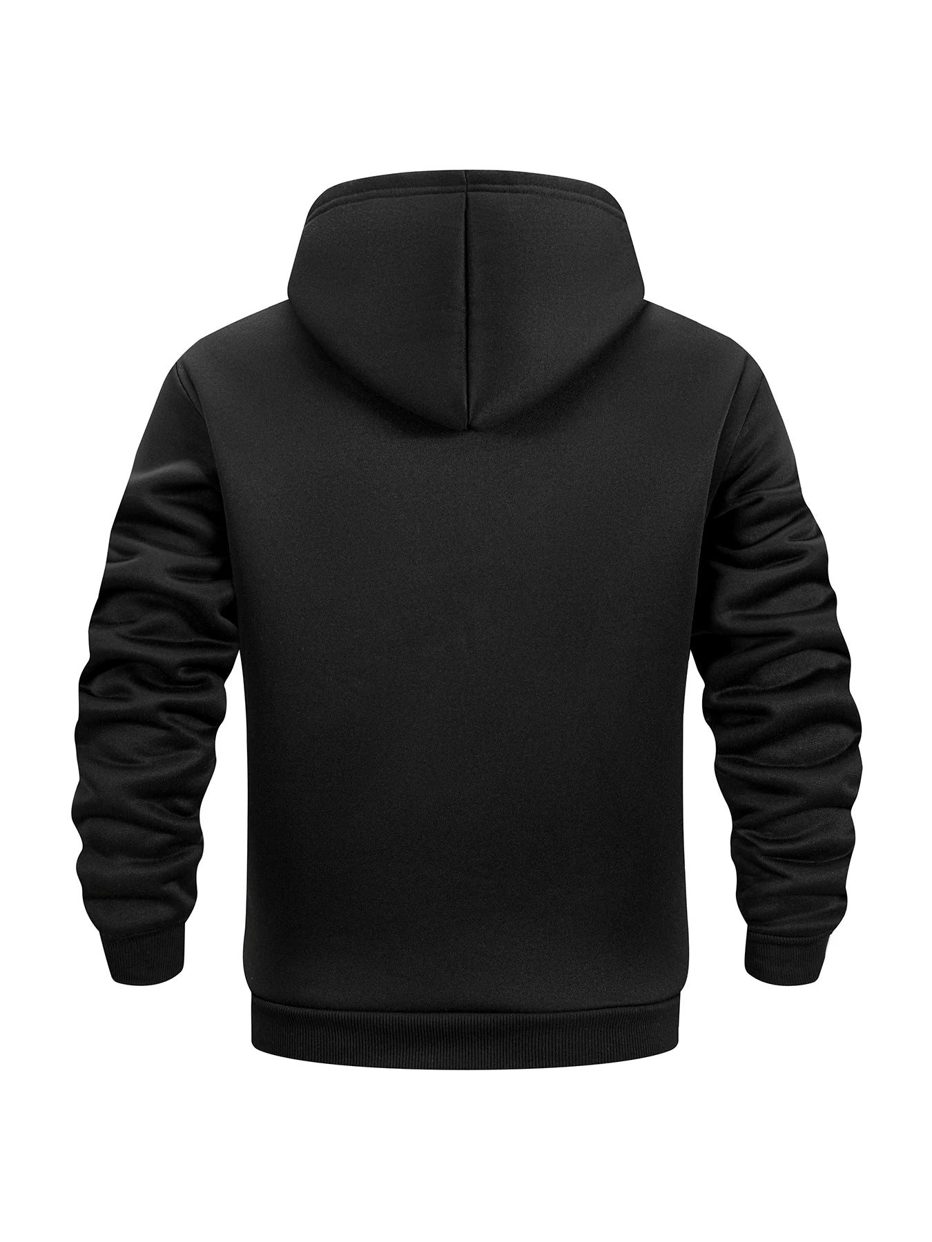Men's Fleece Hoodies Long Sleeve Sweatshirt Button Design Hooded Sweatshirt for Men Clothing Sportswear Slim Fit Casual Pullover