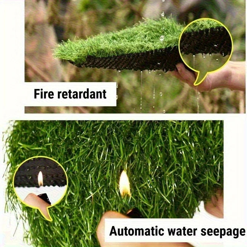 Green Artificial Fake Synthetic Grass Rug Garden Landscape Lawn Carpet Mat Turf
