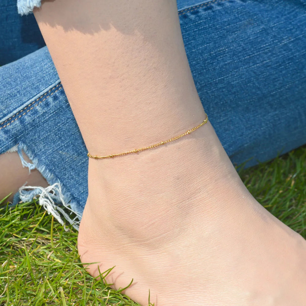 Gold Figaro Chain Anklet
