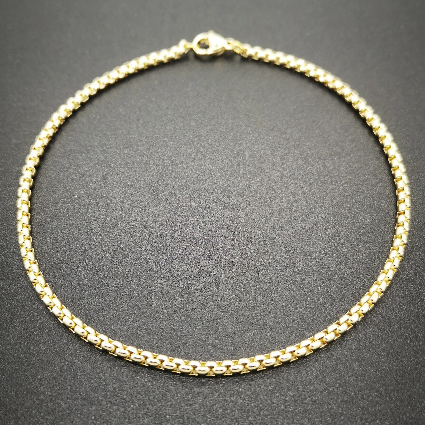 18K Gold Rolo Chain Anklet