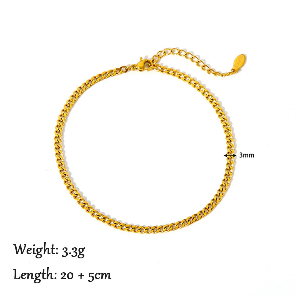 Gold Figaro Chain Anklet