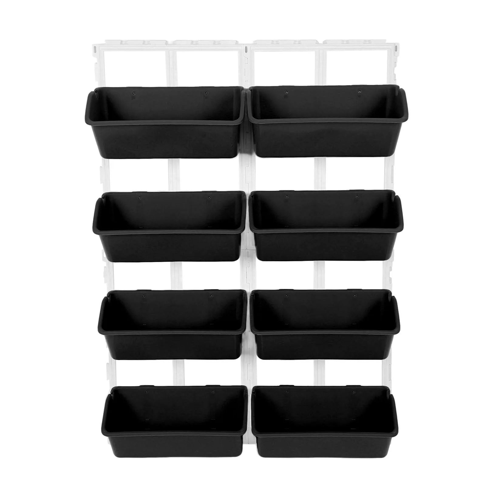 Vertical Garden Bed Vertical Wall Planter PP ABS Wall Mounted Hanging Raised Flower Beds for Balcony Patio Fence Porch Gardening