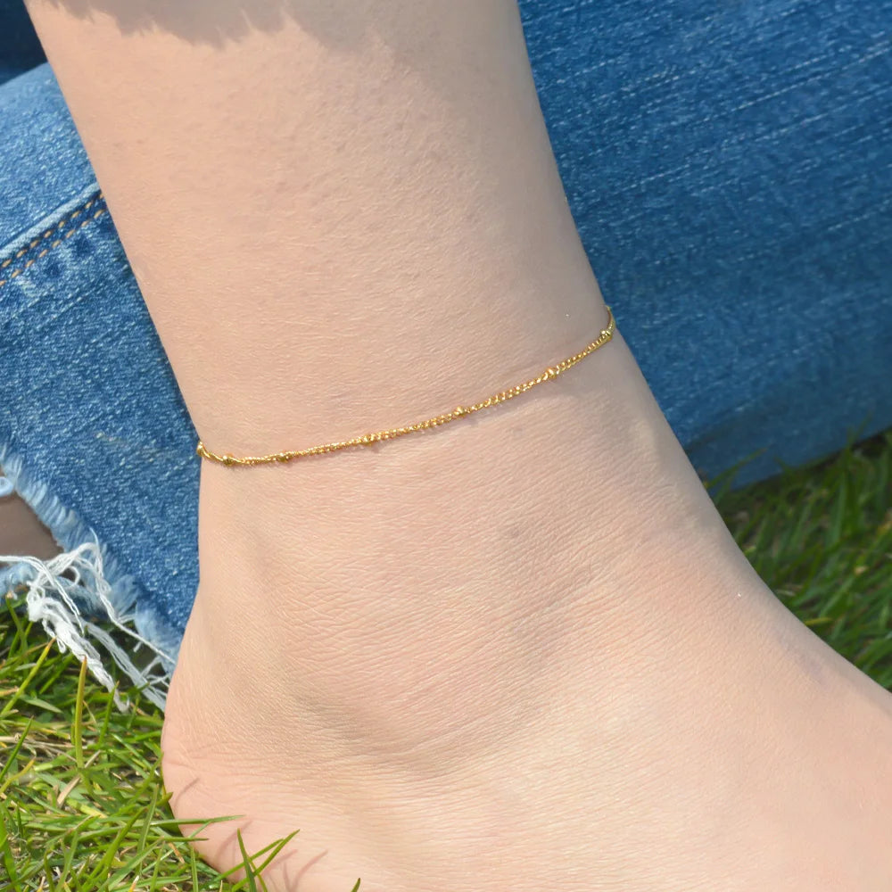 Gold Figaro Chain Anklet