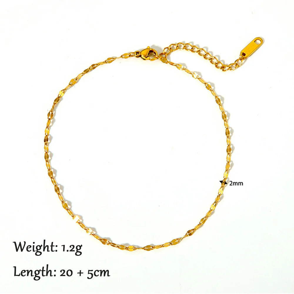 Gold Figaro Chain Anklet
