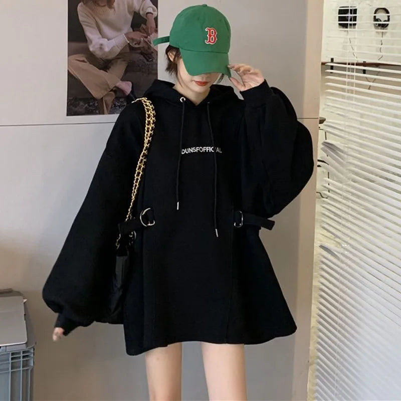 Fleece Women's Hoodies Sweatshirts Loose Youthful Clothes Nice Color 2025 Trend Dropshiping Aesthetic Baggy Female Hooded Top