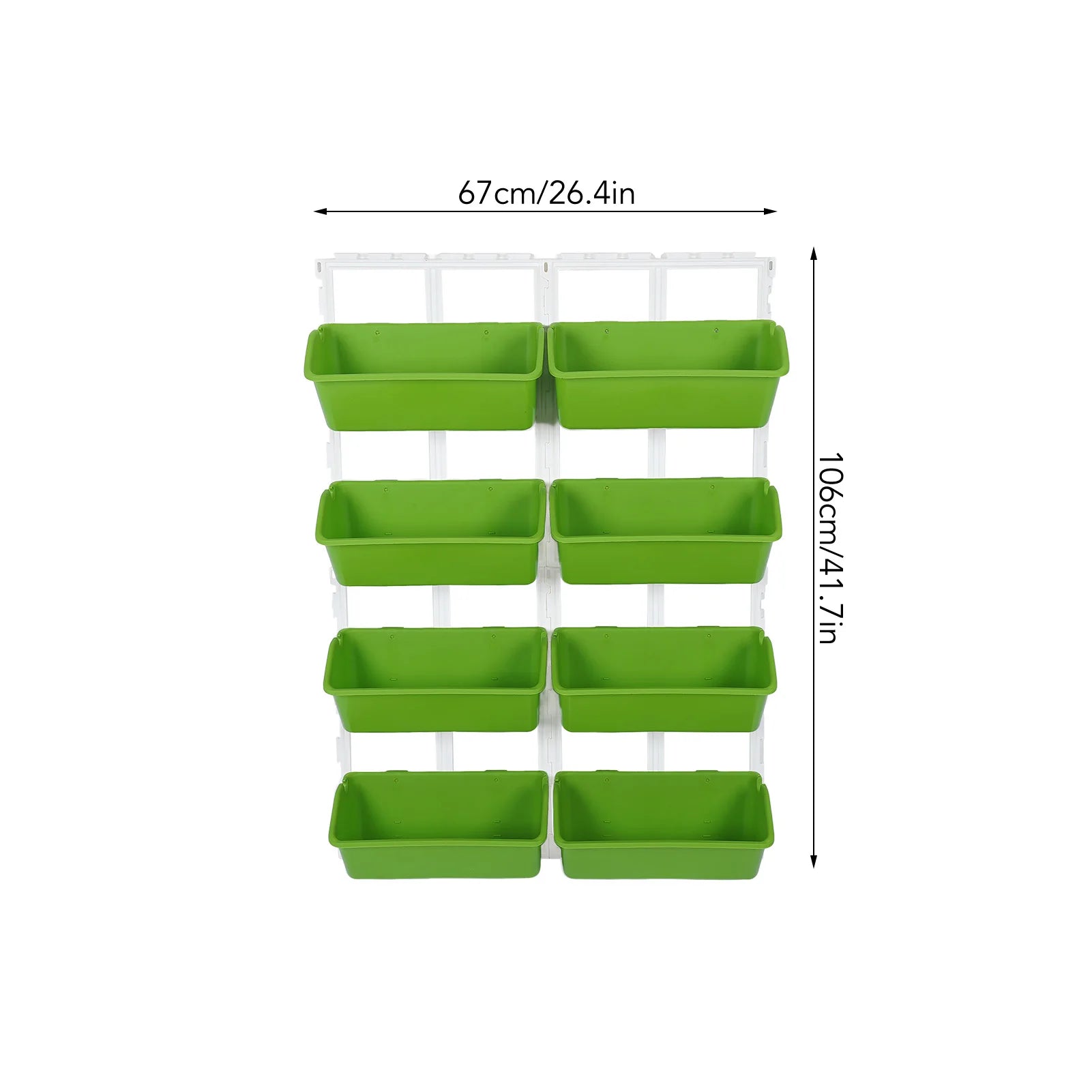 Vertical Garden Bed Vertical Wall Planter PP ABS Wall Mounted Hanging Raised Flower Beds for Balcony Patio Fence Porch Gardening