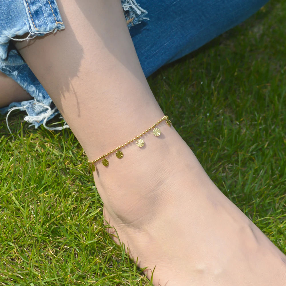 Gold Figaro Chain Anklet