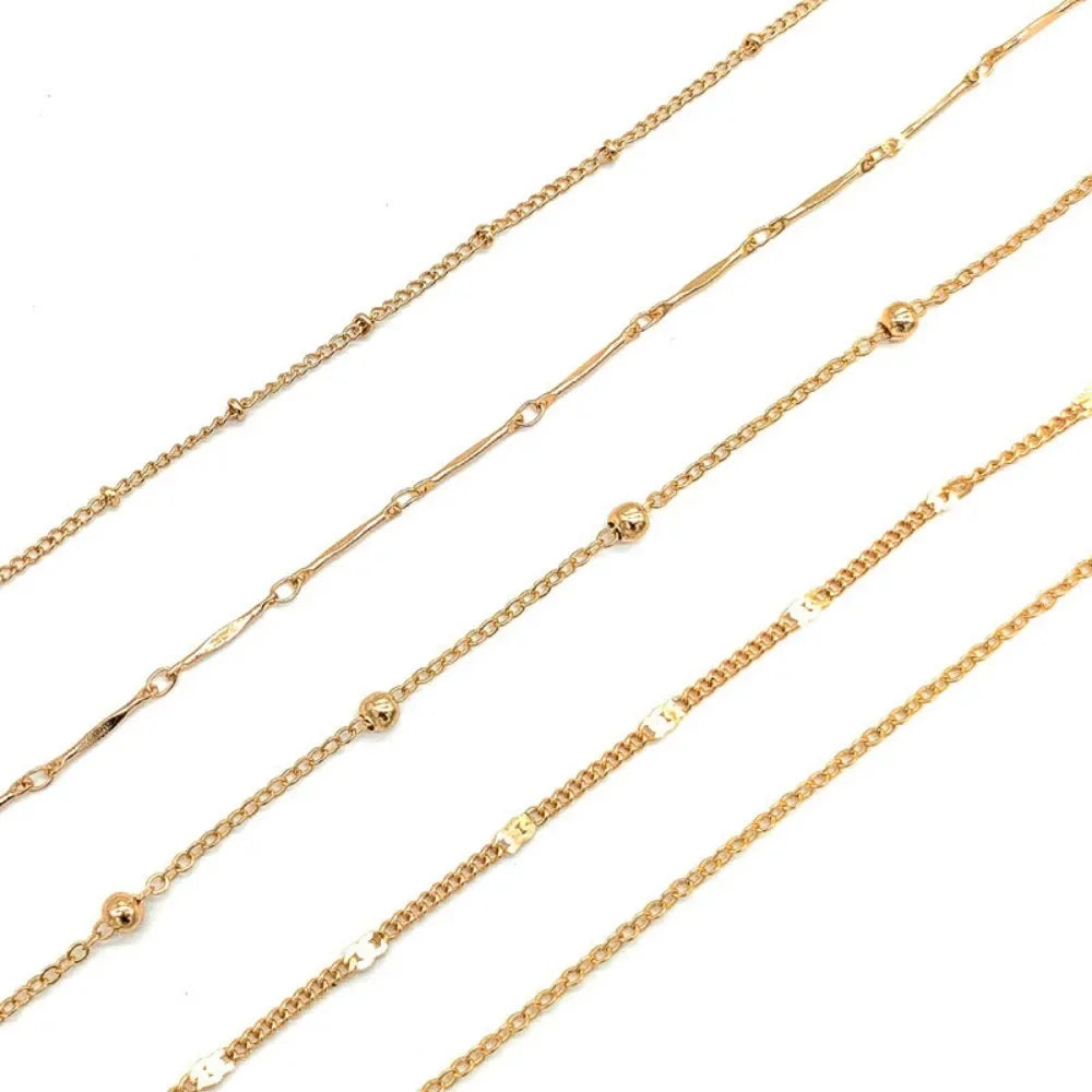 Layered Leaf & Cuban Chain Anklet