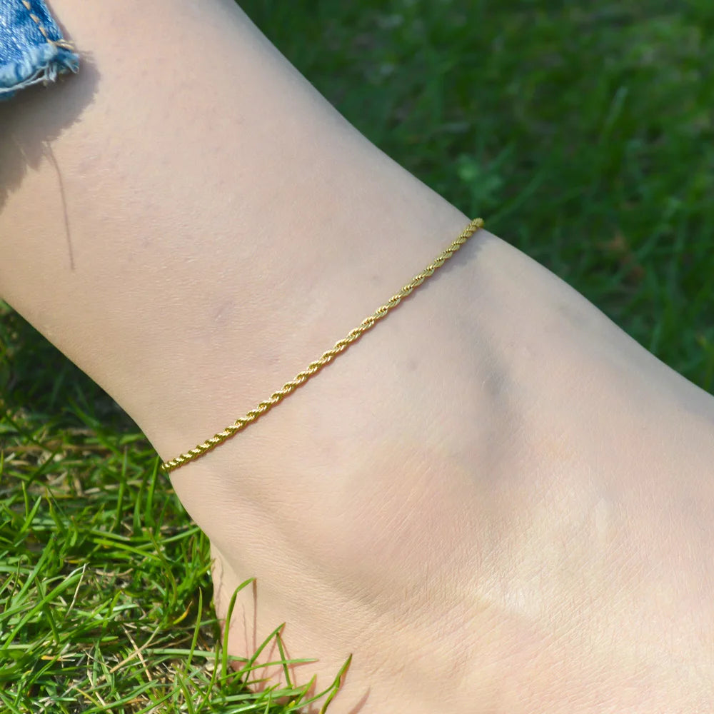 Gold Figaro Chain Anklet