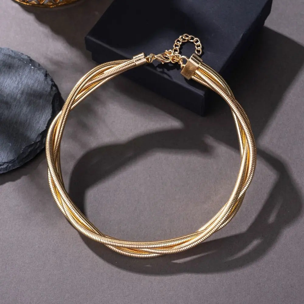 Punk Layered Wrap Necklace