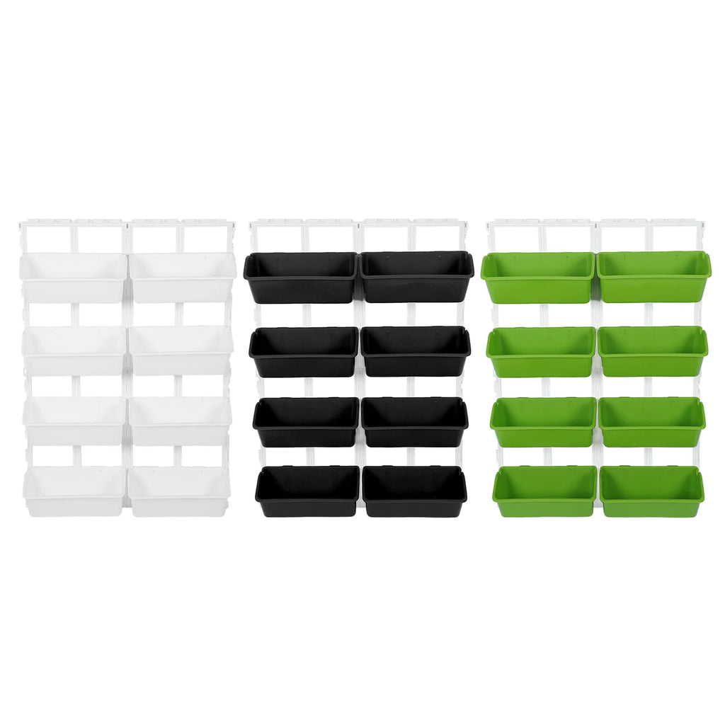 Vertical Garden Bed Vertical Wall Planter PP ABS Wall Mounted Hanging Raised Flower Beds for Balcony Patio Fence Porch Gardening