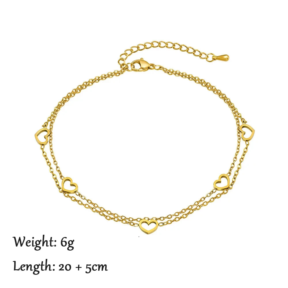 Gold Figaro Chain Anklet