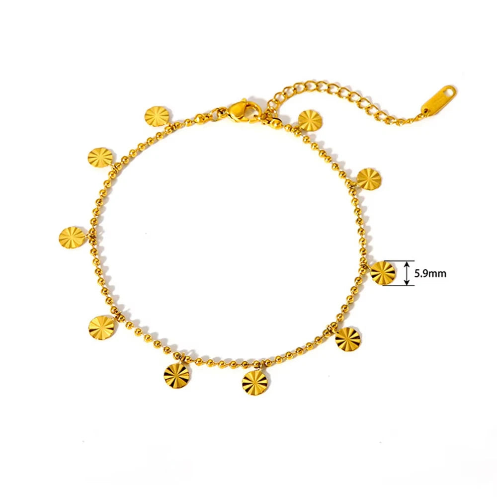 Gold Figaro Chain Anklet