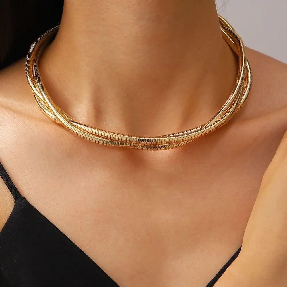 Punk Layered Wrap Necklace