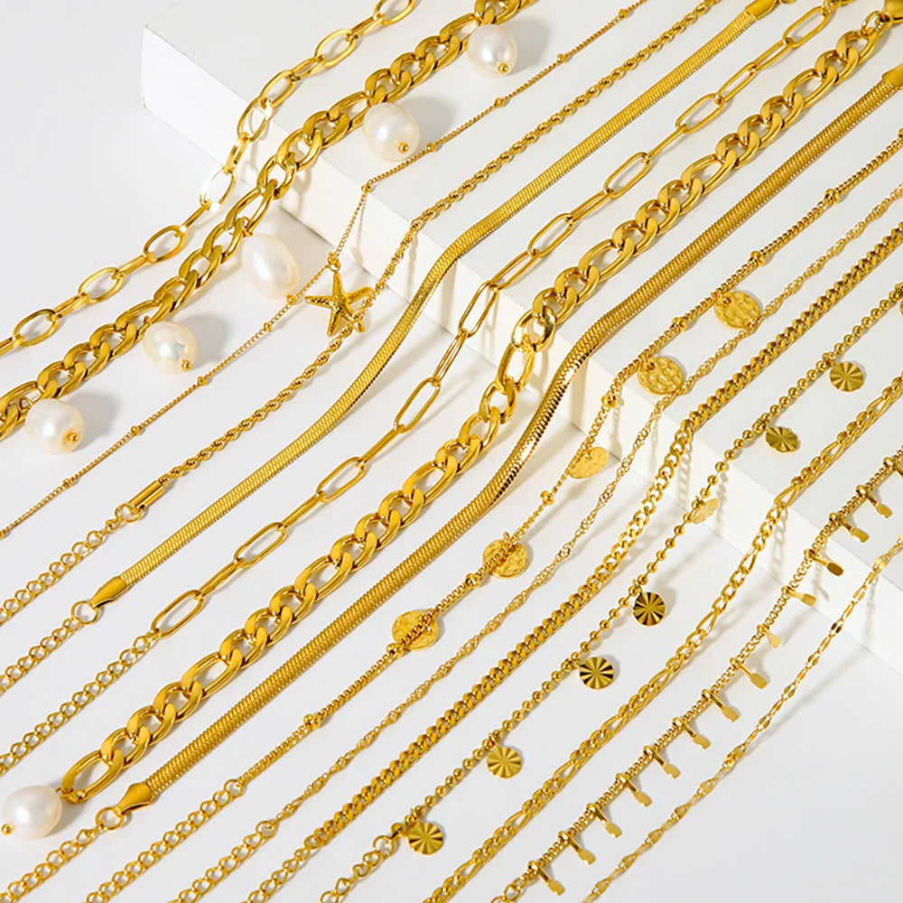 Gold Figaro Chain Anklet