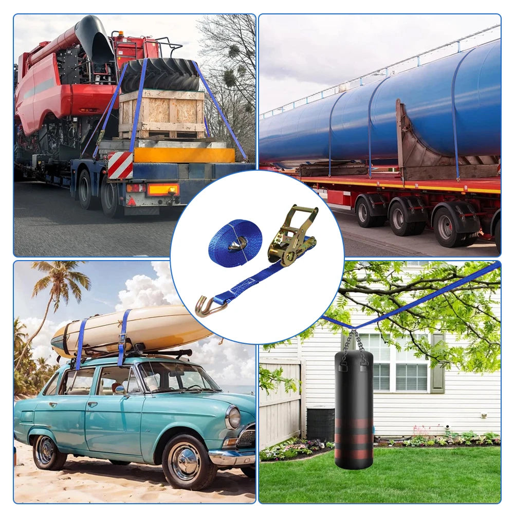 Ratchet Straps 1pc 5Meter Lorry Lashing Handy Straps Thickened Car Strapping Belt Tensioner Binding Strapping Tensioner