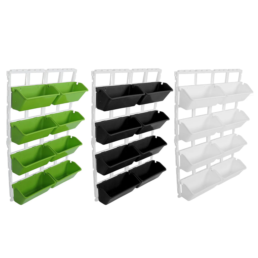 Vertical Garden Bed Vertical Wall Planter PP ABS Wall Mounted Hanging Raised Flower Beds for Balcony Patio Fence Porch Gardening