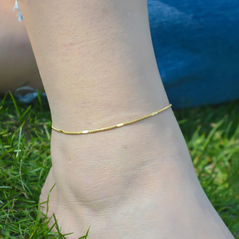 Gold Figaro Chain Anklet