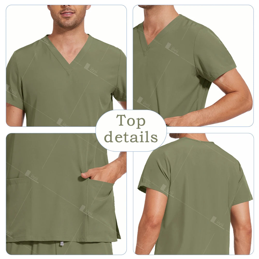Multicolor Surgery Uniforms Unisex Clinical Clothing Top And Pant Doctor Nurse Uniforms Oral Dental Workwear Medical Scrubs Sets