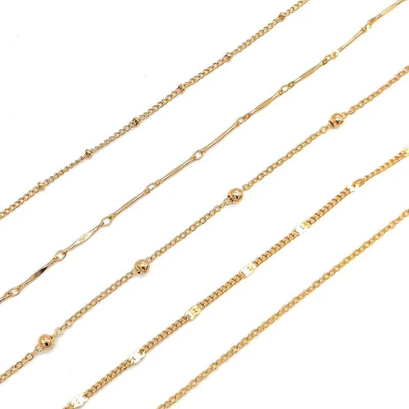 Layered Leaf & Cuban Chain Anklet